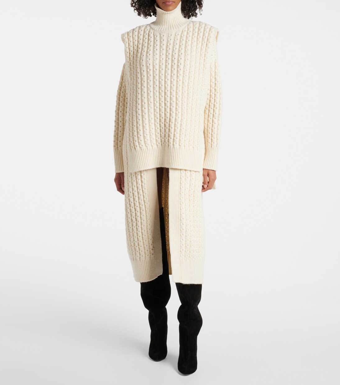 羊毛裹身开衫 | Alaïa