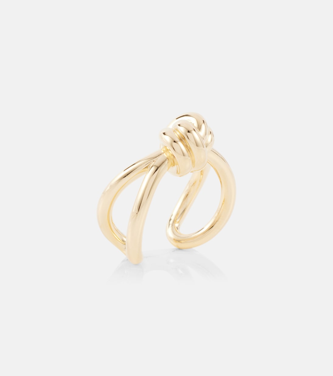 Knot gold-plated sterling silver ring | Bottega Veneta