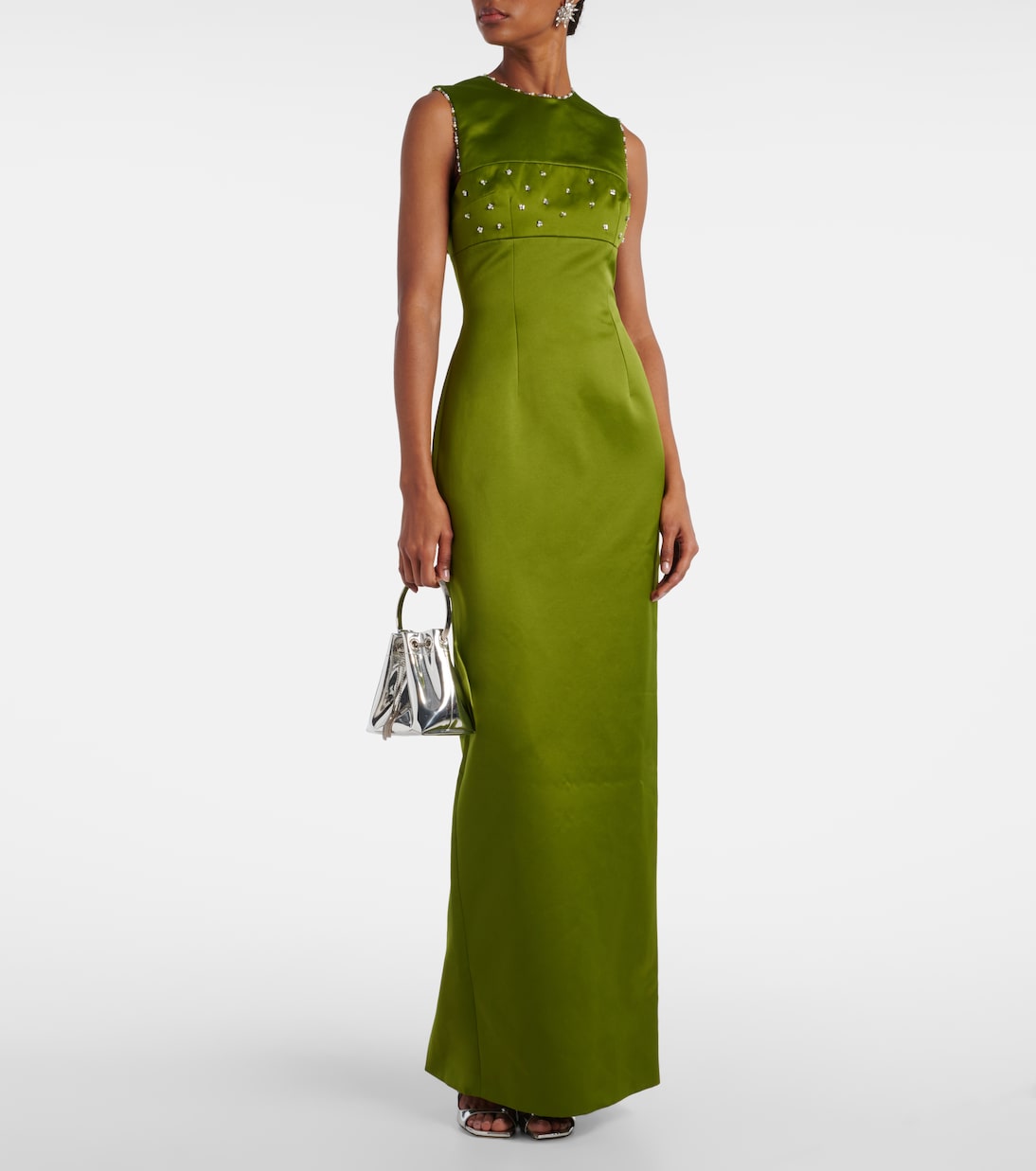 Abito lungo Amadine in raso | Emilia Wickstead
