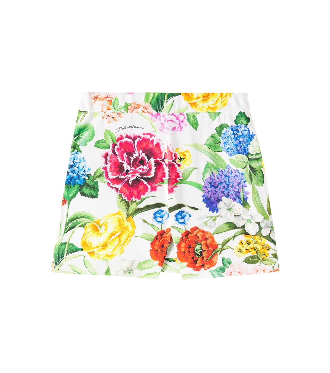 Floral cotton-blend shorts | Dolce&Gabbana Kids