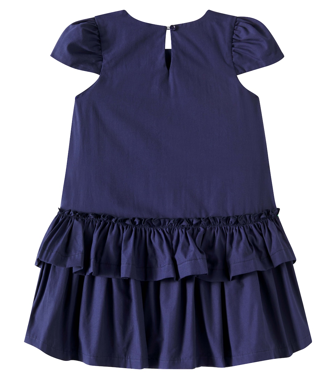 Abito in cotone con volant | Monnalisa