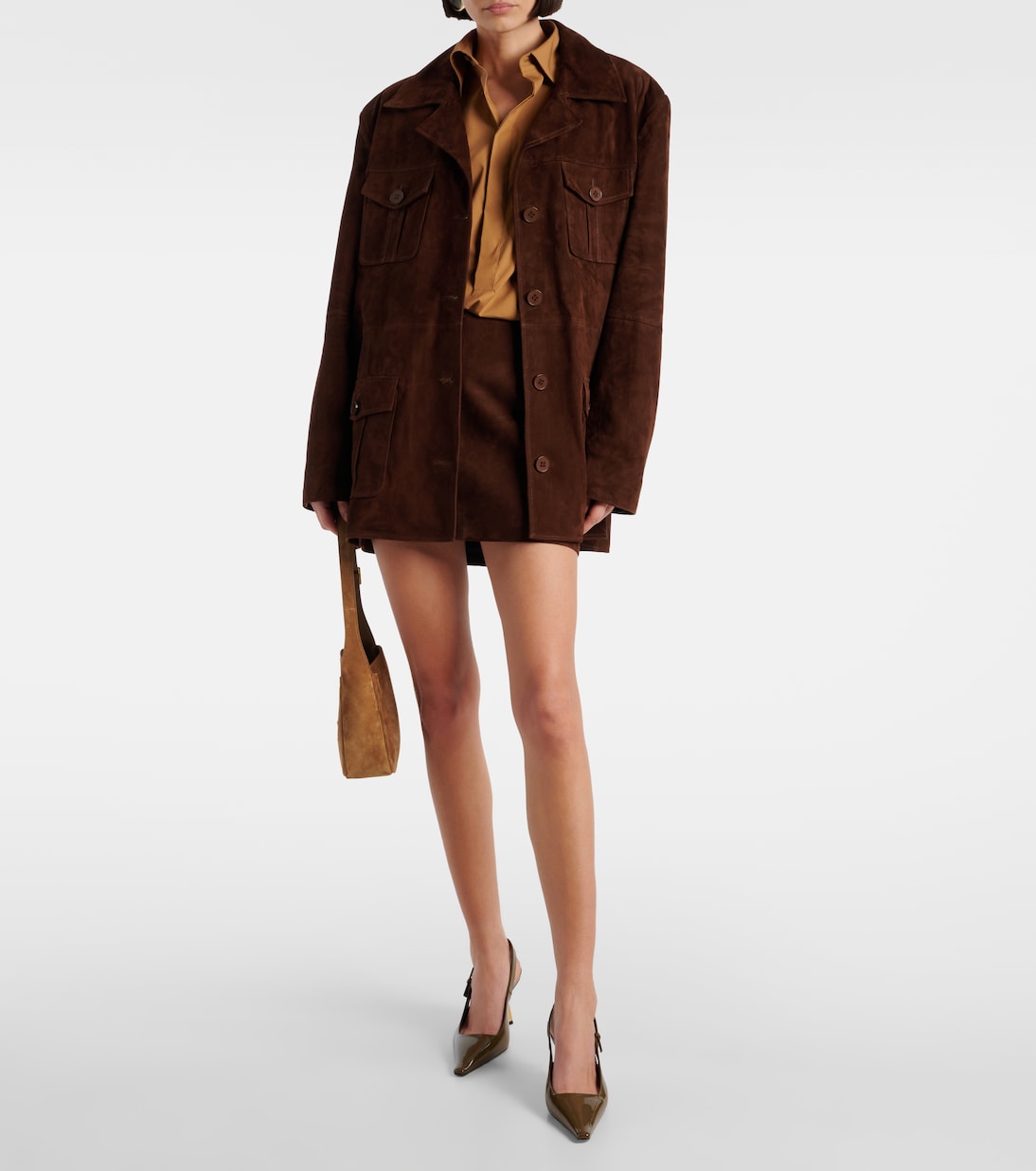 Minirock Remi aus Veloursleder | Nour Hammour