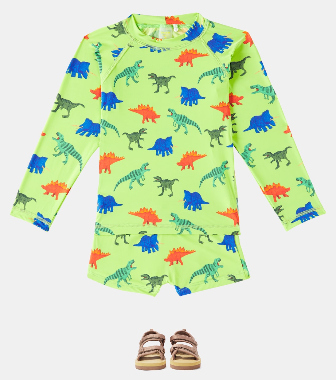 Printed rashguard and swim shorts set | Fábula