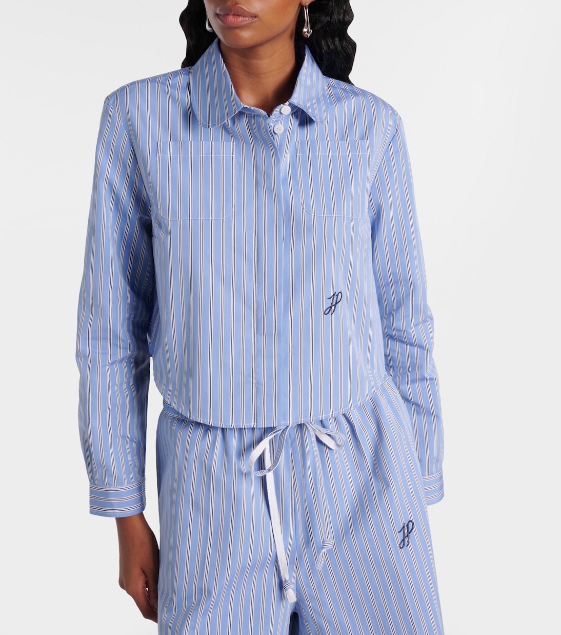 Cropped-Hemd Bengal aus Baumwollpopeline | Patou