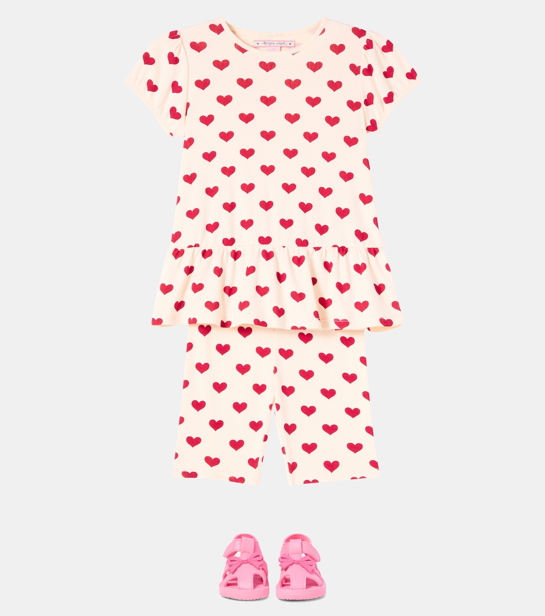 Printed cotton T-shirt and leggings set | Konges Sløjd