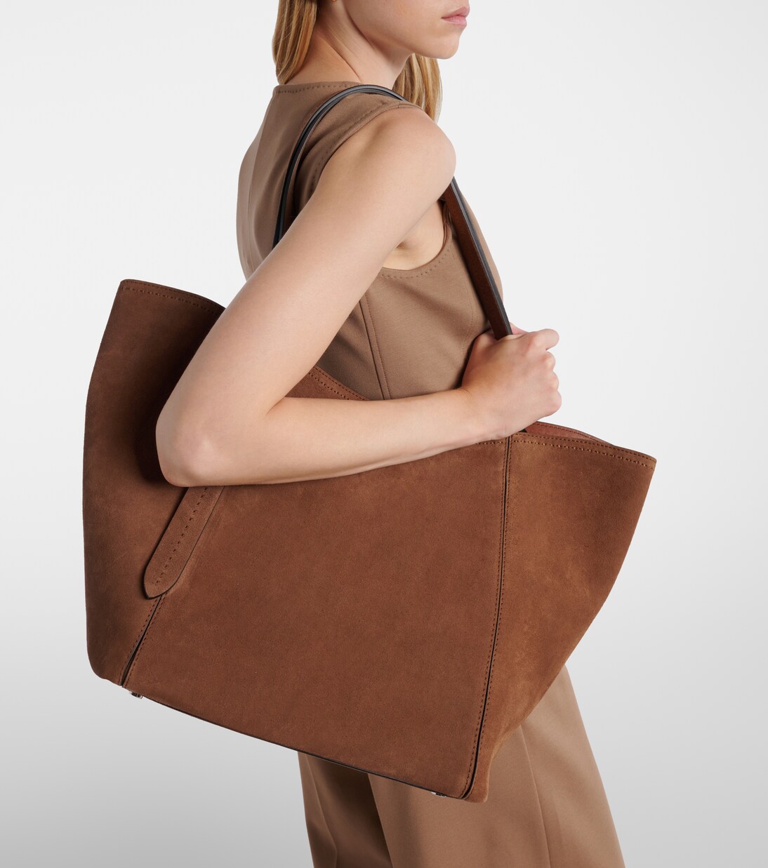 Archetipo Large suede tote bag | Max Mara
