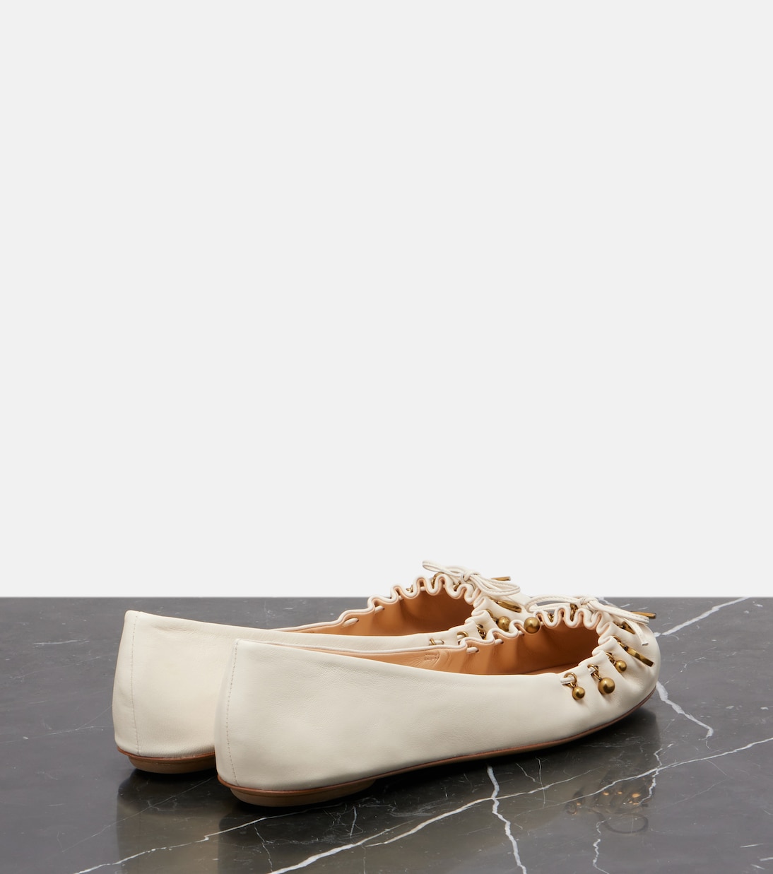 Chloé Charms leather ballet flats | Chloé