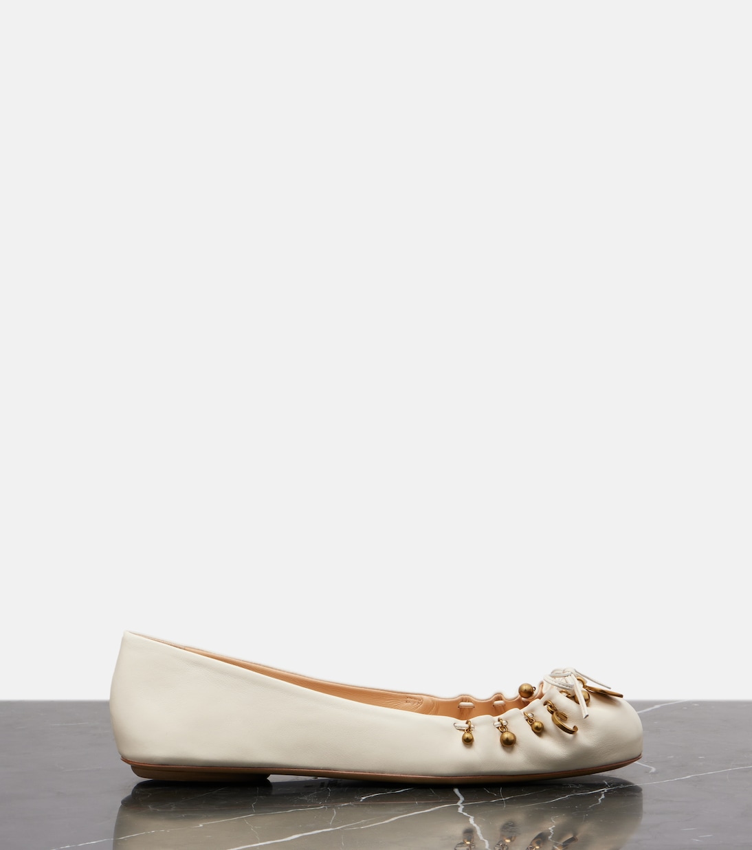 Chloé Charms leather ballet flats | Chloé