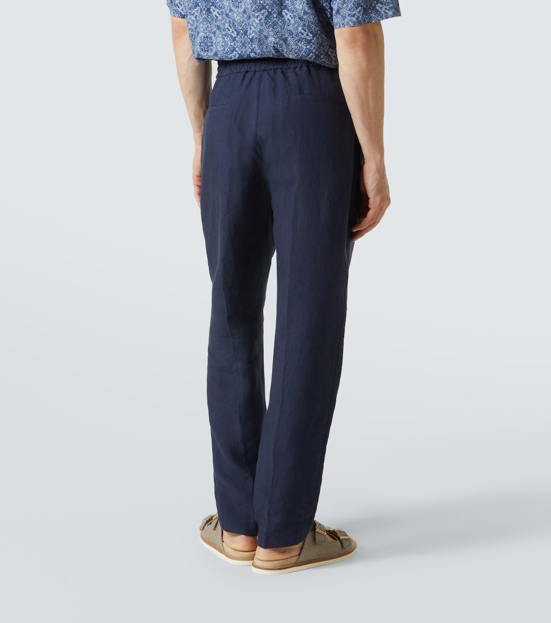 Linen straight pants | Brunello Cucinelli