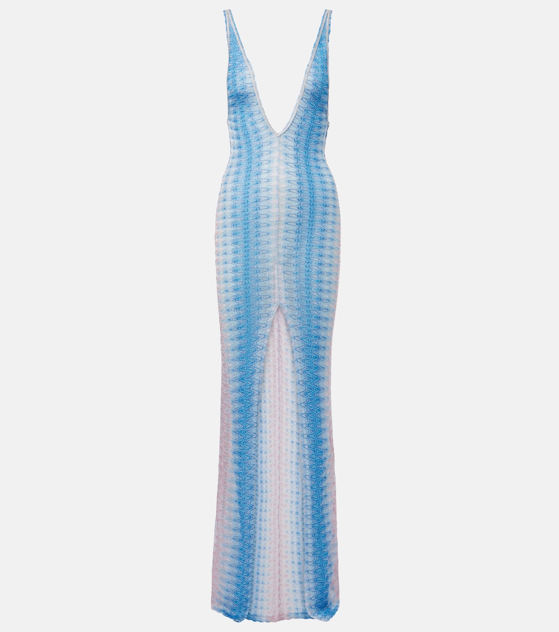 Zigzag ombré lamé maxi dress | Missoni