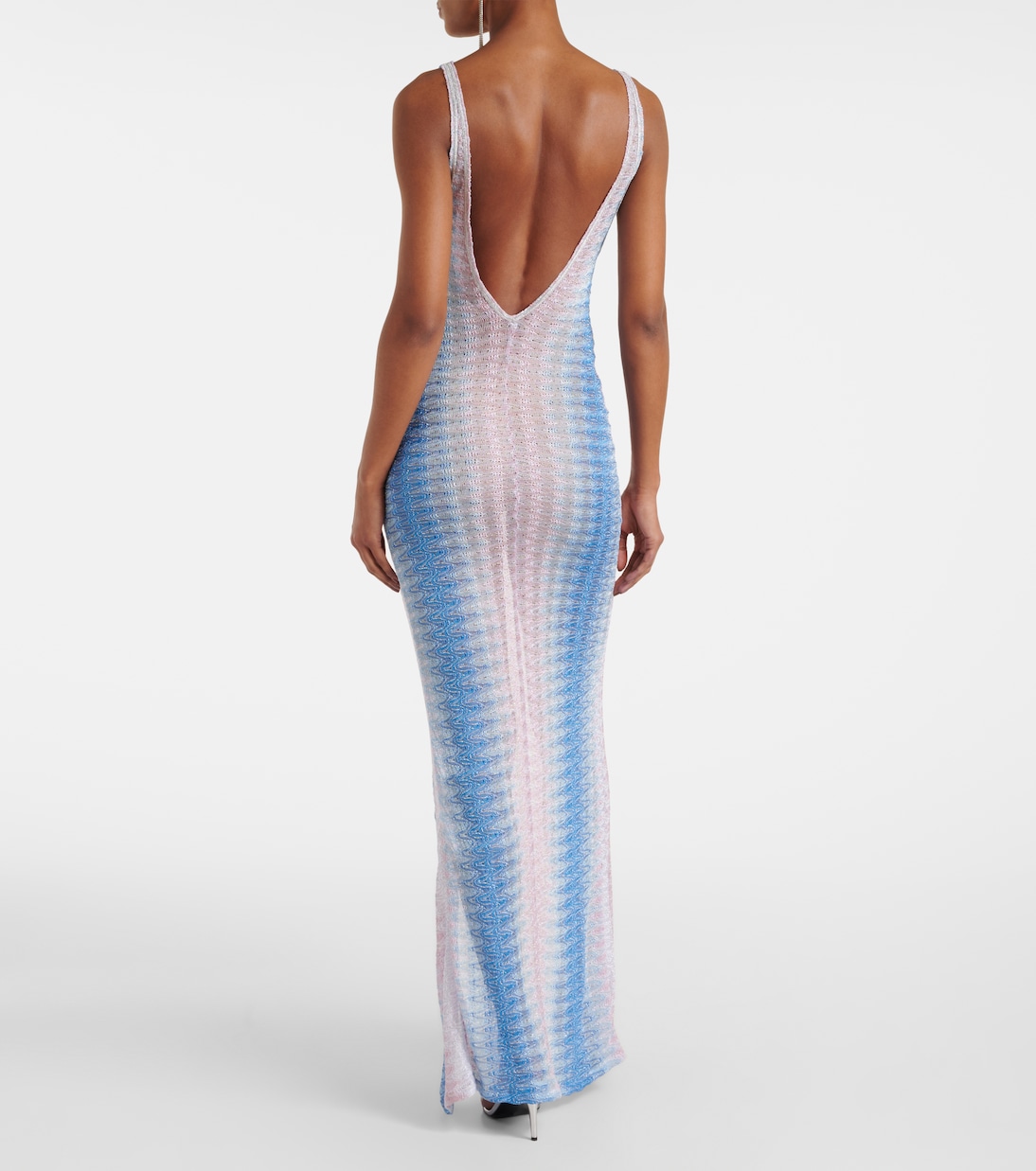 Zigzag ombré lamé maxi dress | Missoni
