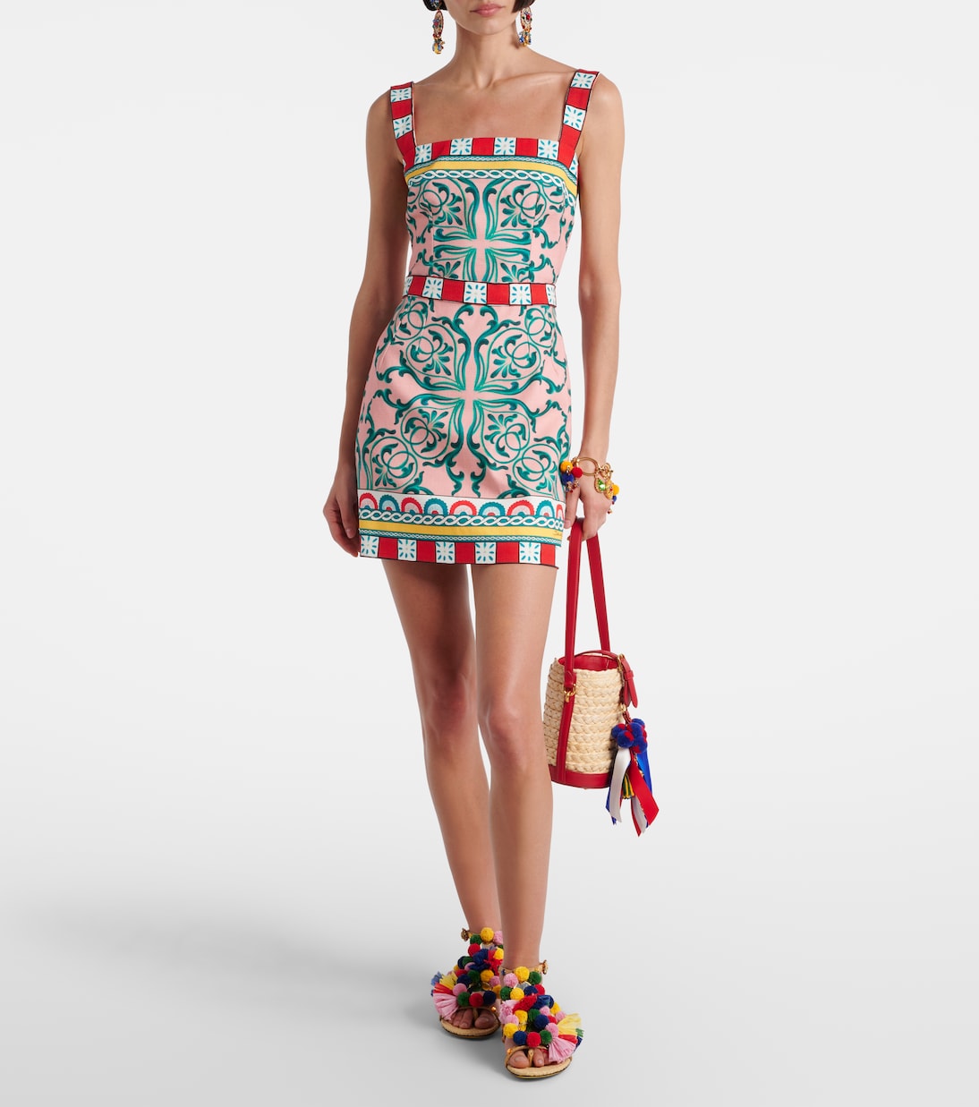 Verzierte Sandalen aus Raffiabast  | Dolce&Gabbana