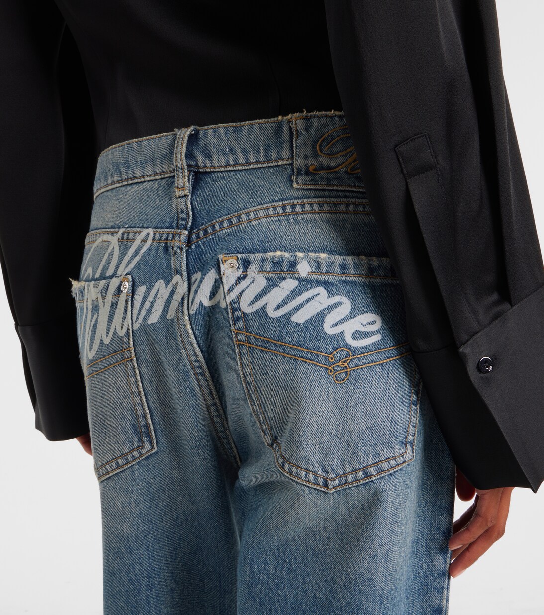 Logo直筒牛仔裤 | Blumarine