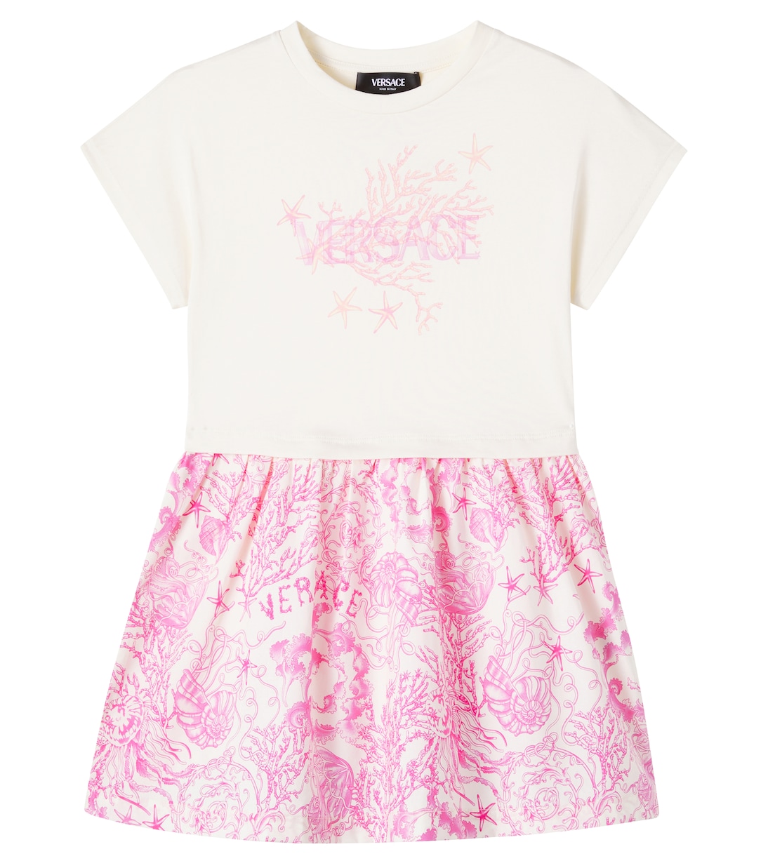 Robe t-shirt Barocco en coton | Versace Kids