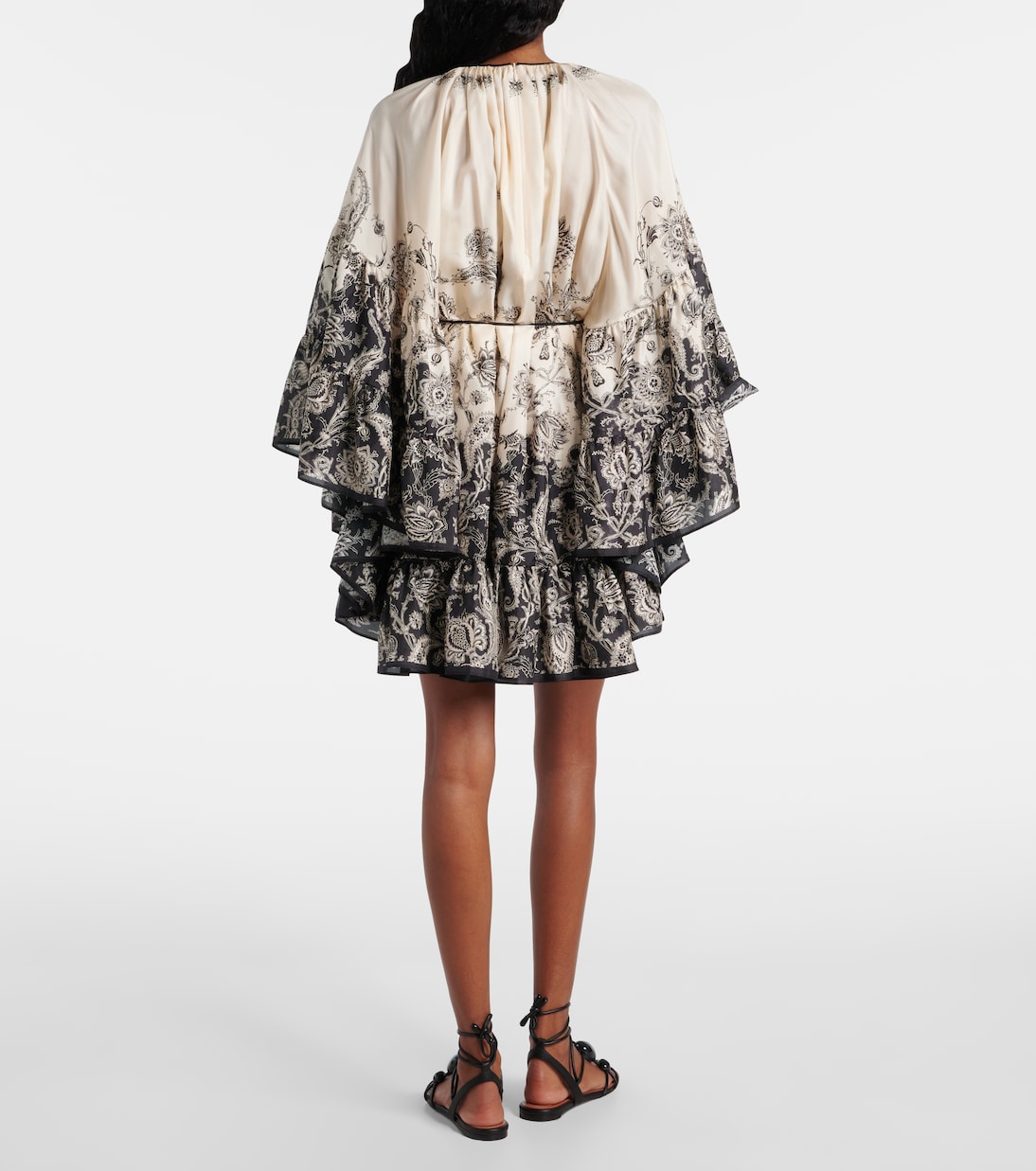 Rhiannon floral gathered silk minidress | Zimmermann