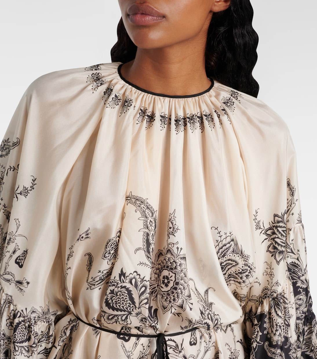 Rhiannon floral gathered silk minidress | Zimmermann