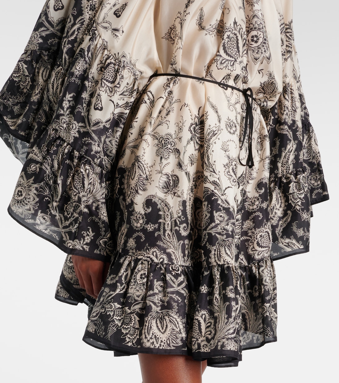 Rhiannon floral gathered silk minidress | Zimmermann