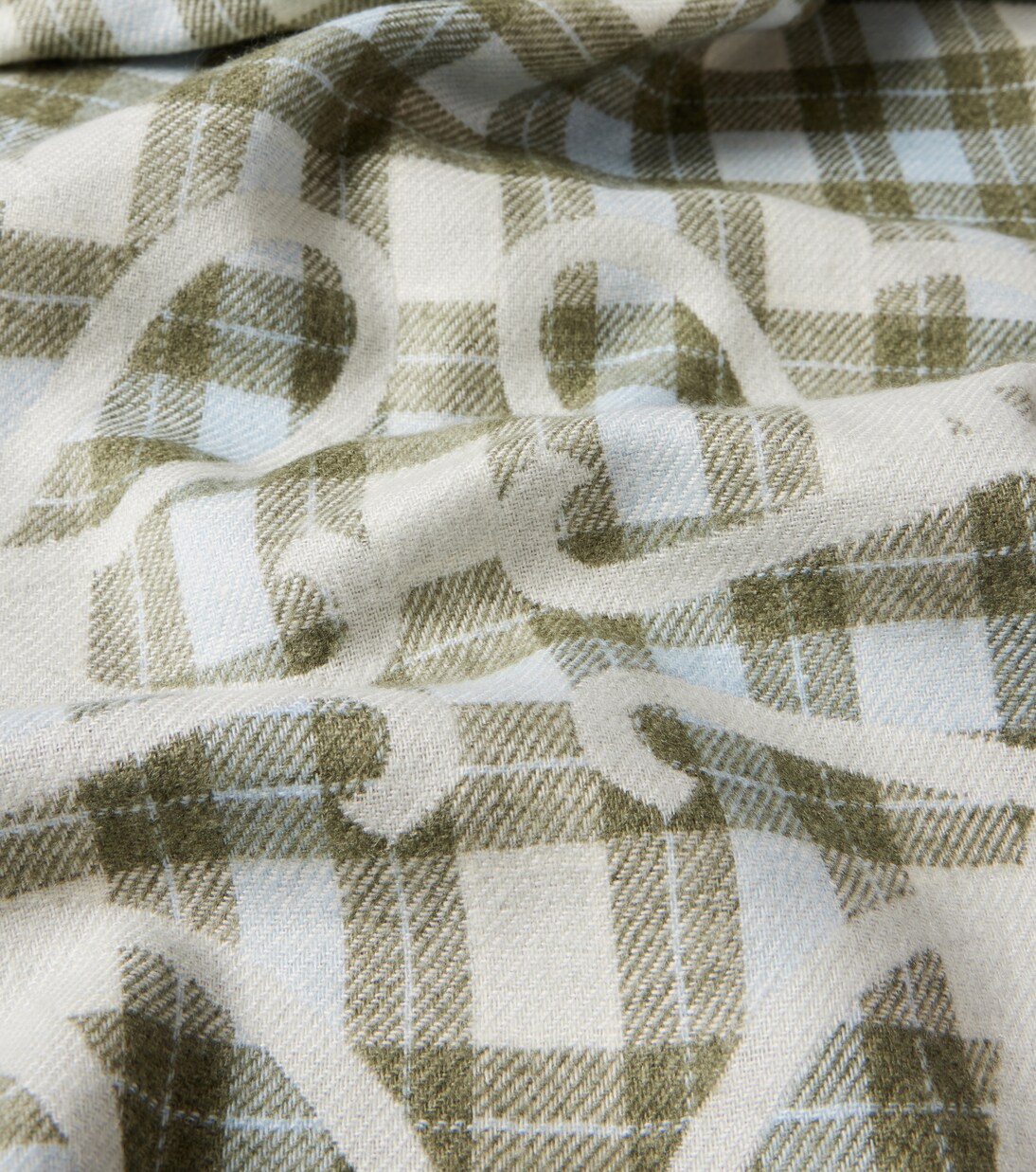 Anagram checked silk and cashmere scarf | Loewe