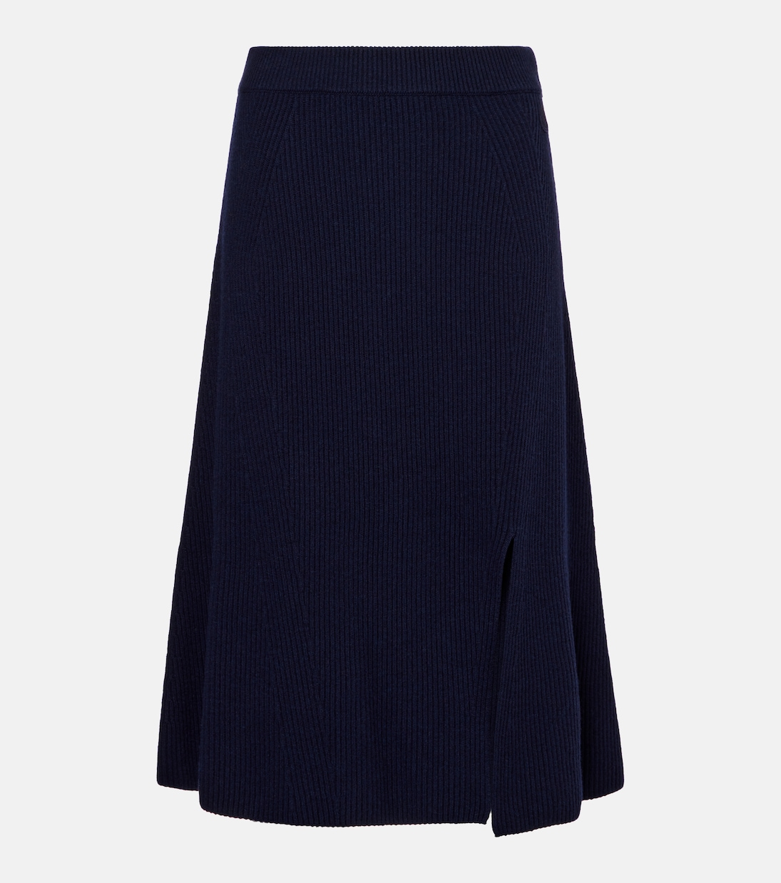 Ribbed-knit wool and cashmere midi skirt | Moncler