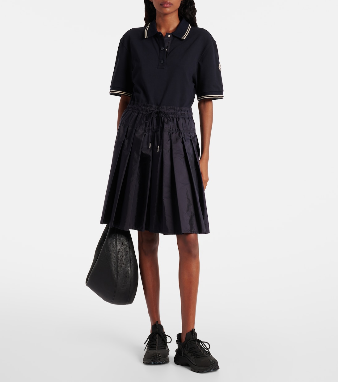 Technical cotton polo dress | Moncler