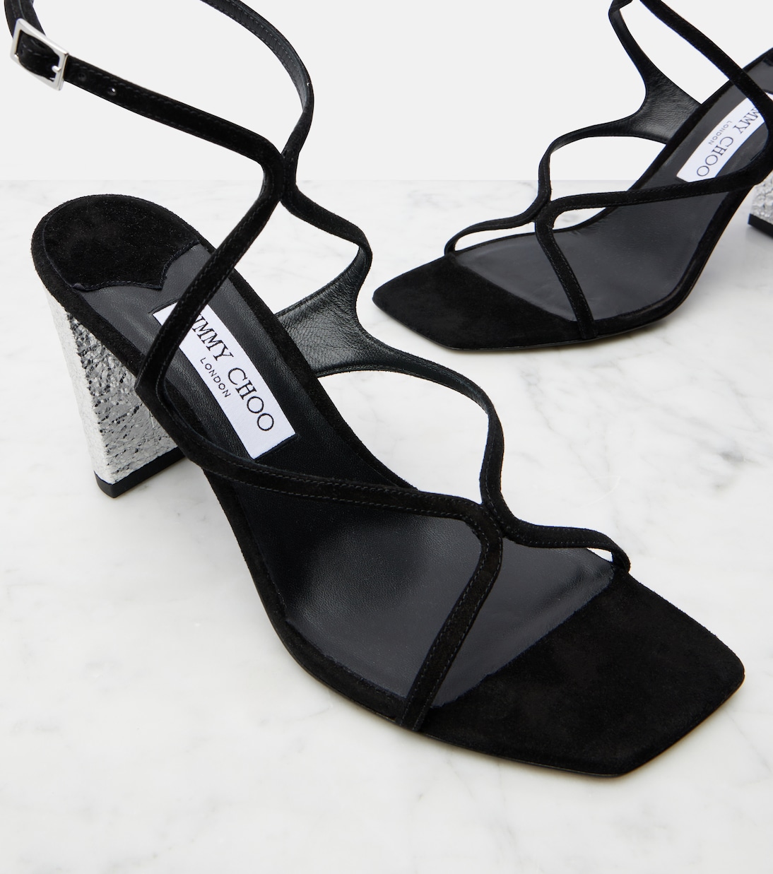 Azie 85 embellished suede sandals | Jimmy Choo