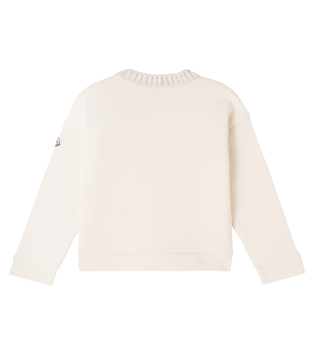Wool-trimmed cotton jersey sweatshirt | Moncler Enfant
