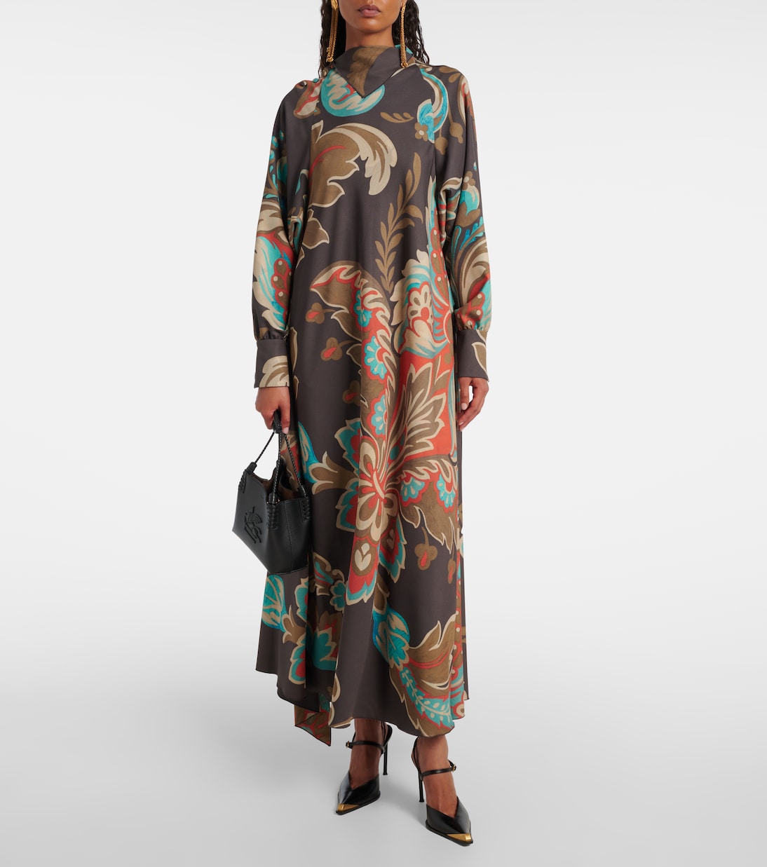 Printed asymmetric maxi dress | Etro
