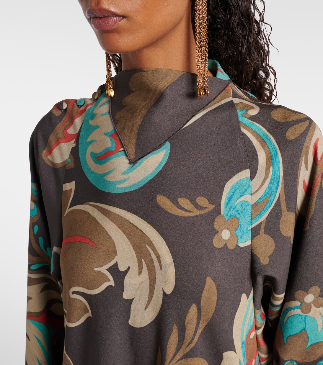 Printed asymmetric maxi dress | Etro