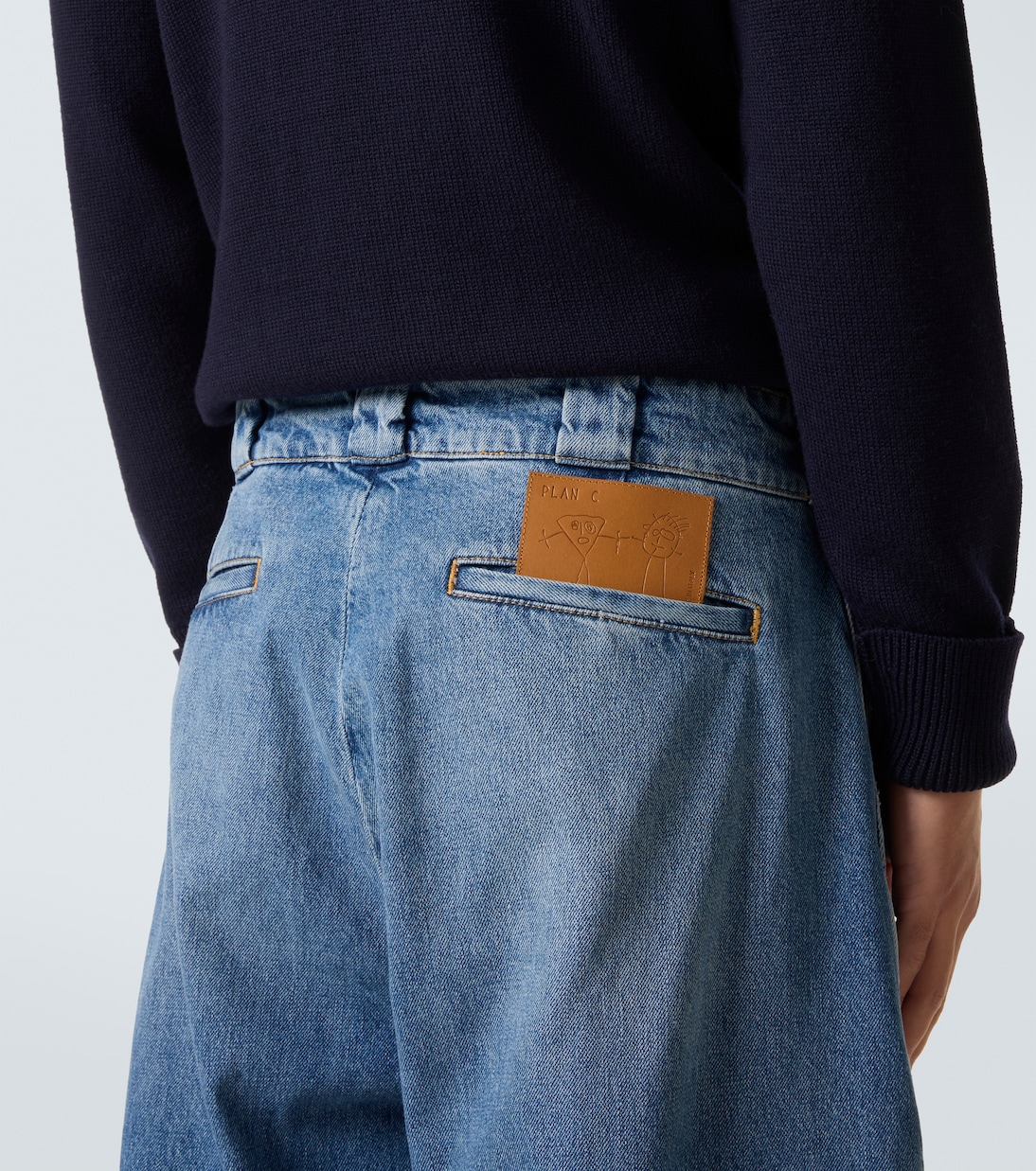 Faded wide-leg jeans | Plan C