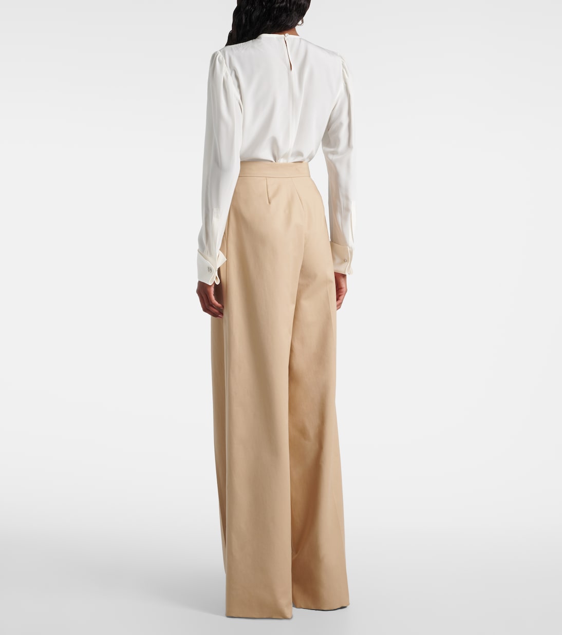 Cotton-blend wide-leg pants | Max Mara