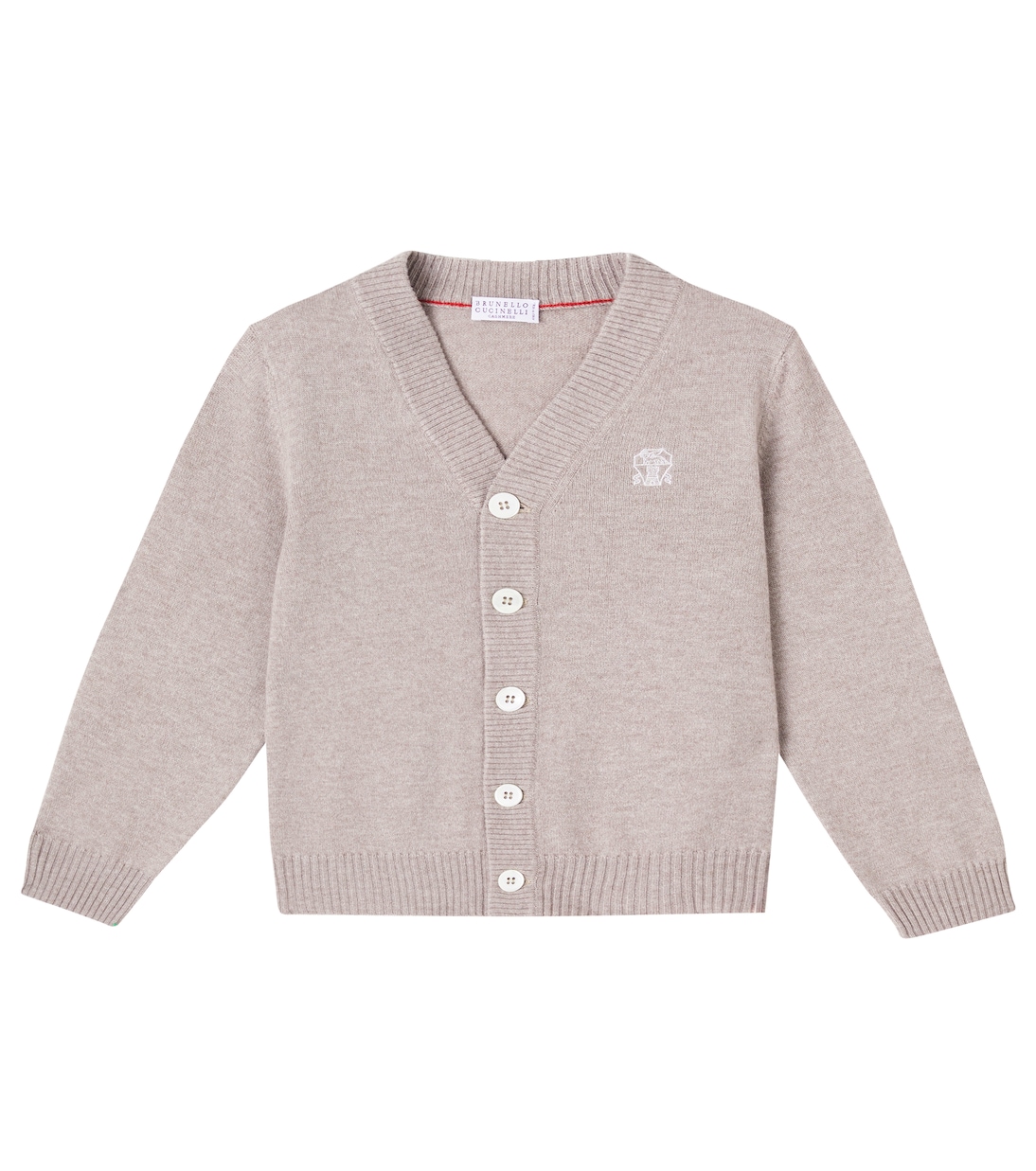 Embroidered cashmere cardigan | Brunello Cucinelli Kids