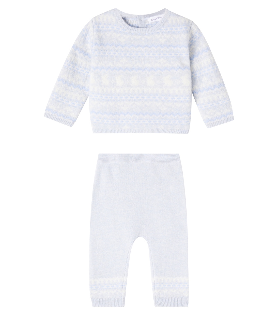 Baby wool and cashmere sweater and pants set | Tartine et Chocolat