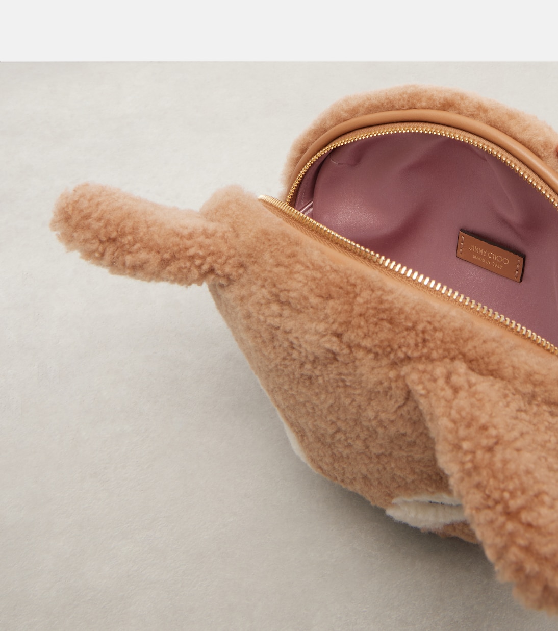 Borsa a spalla Soft Fox Mini in shearling | Jimmy Choo