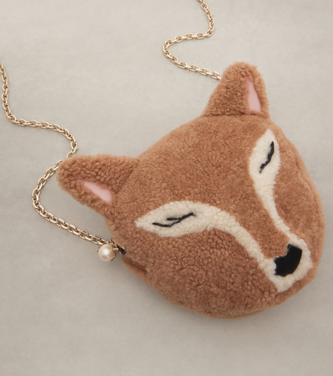 Borsa a spalla Soft Fox Mini in shearling | Jimmy Choo