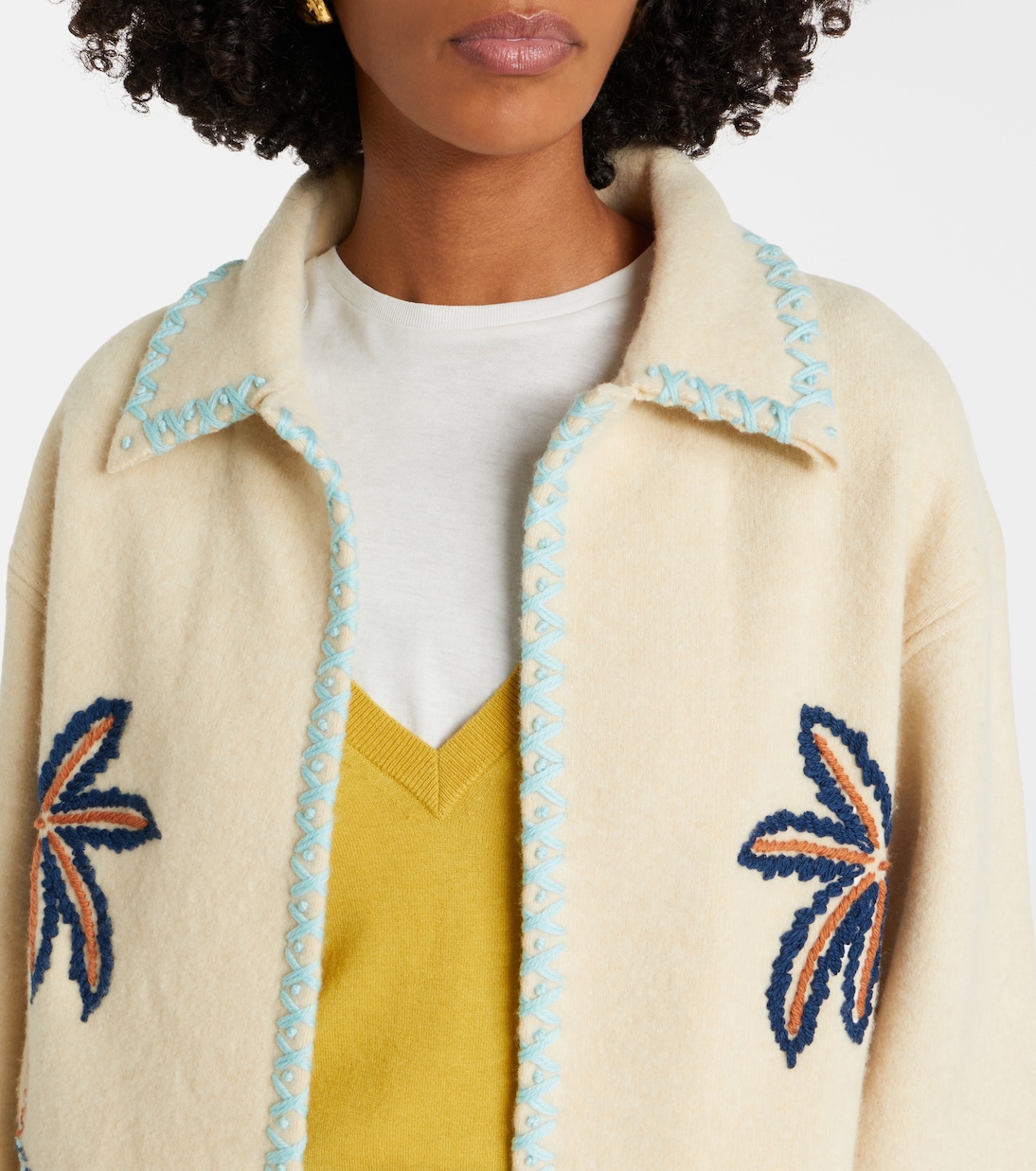 Bestickte Jacke Remember Me aus Schurwolle | Alanui