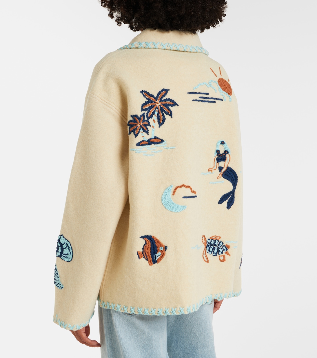 Bestickte Jacke Remember Me aus Schurwolle | Alanui