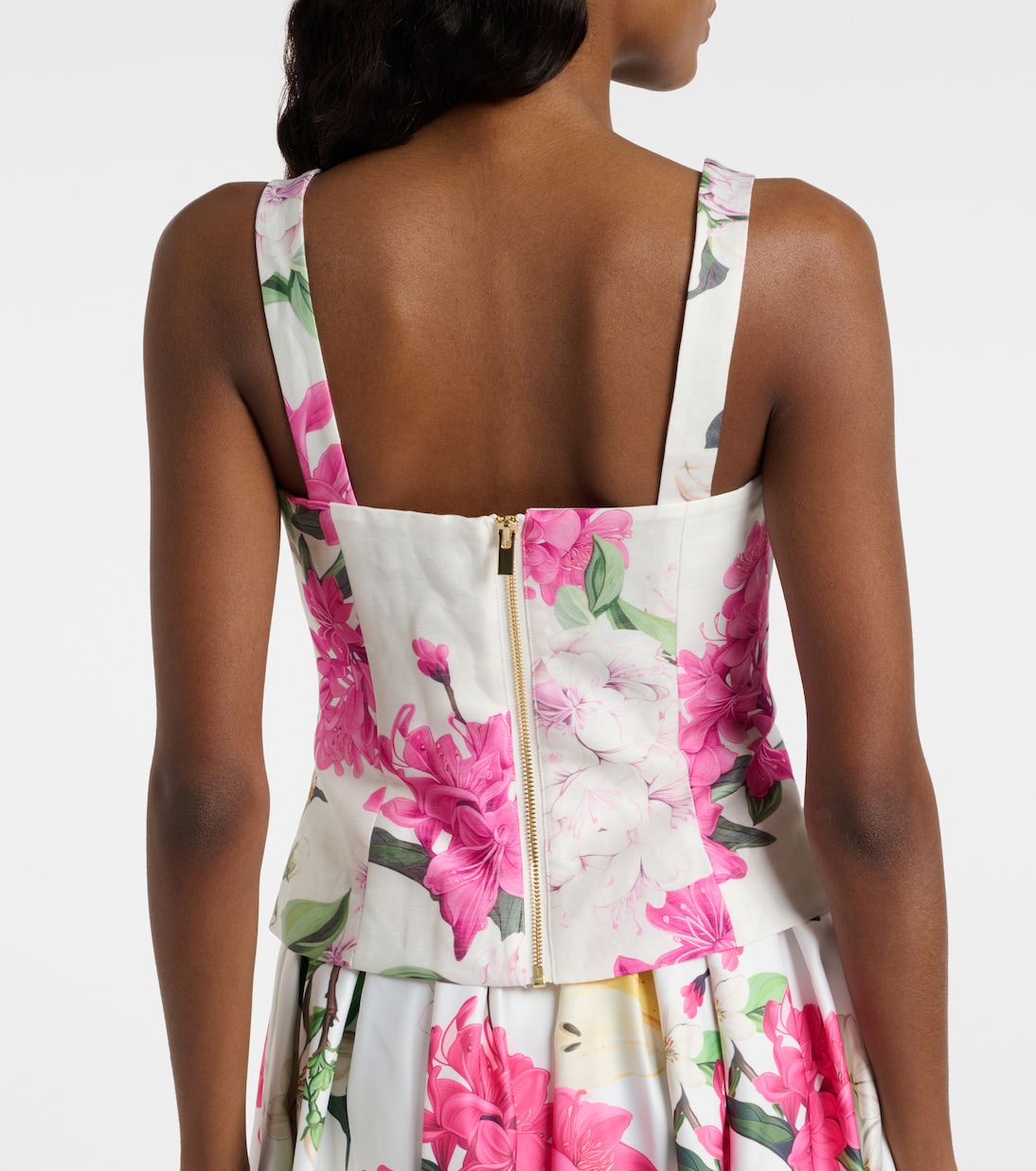 Isadora printed linem-blend top | Leo Lin