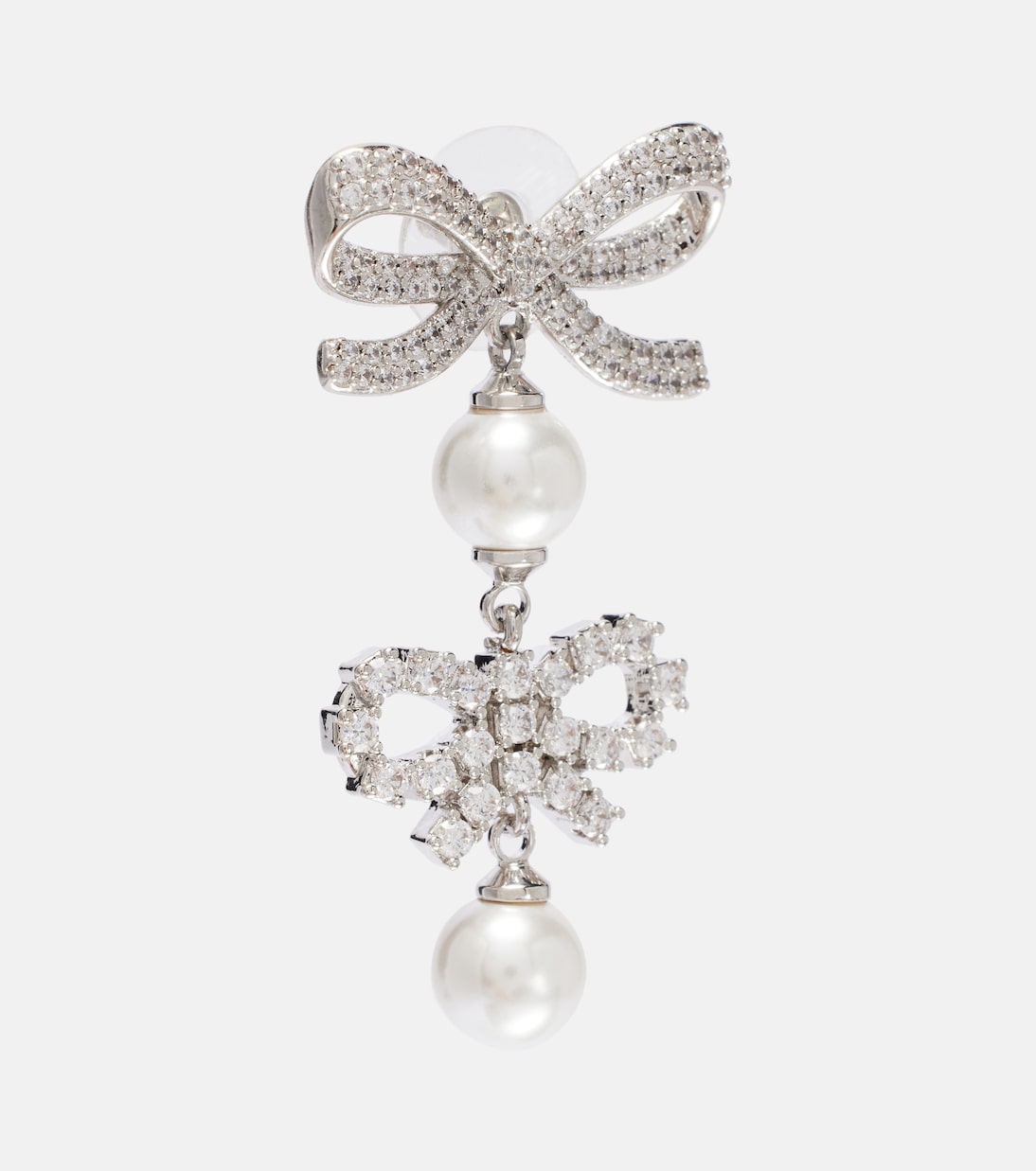 Orecchini con perle bijoux e cristalli | Self-Portrait