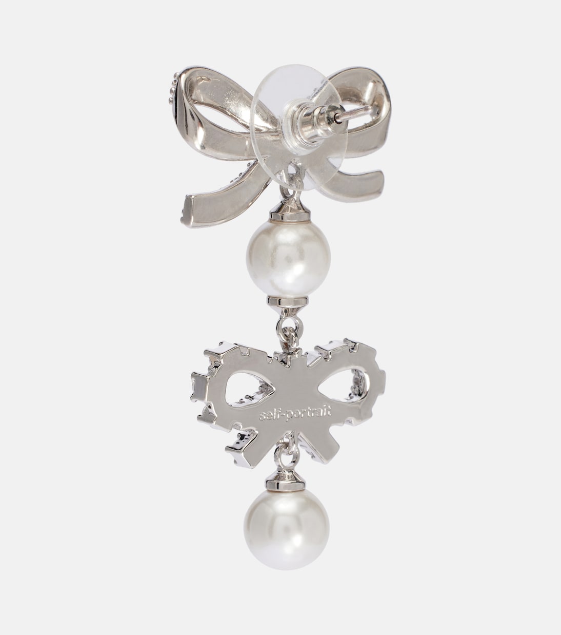 Orecchini con perle bijoux e cristalli | Self-Portrait