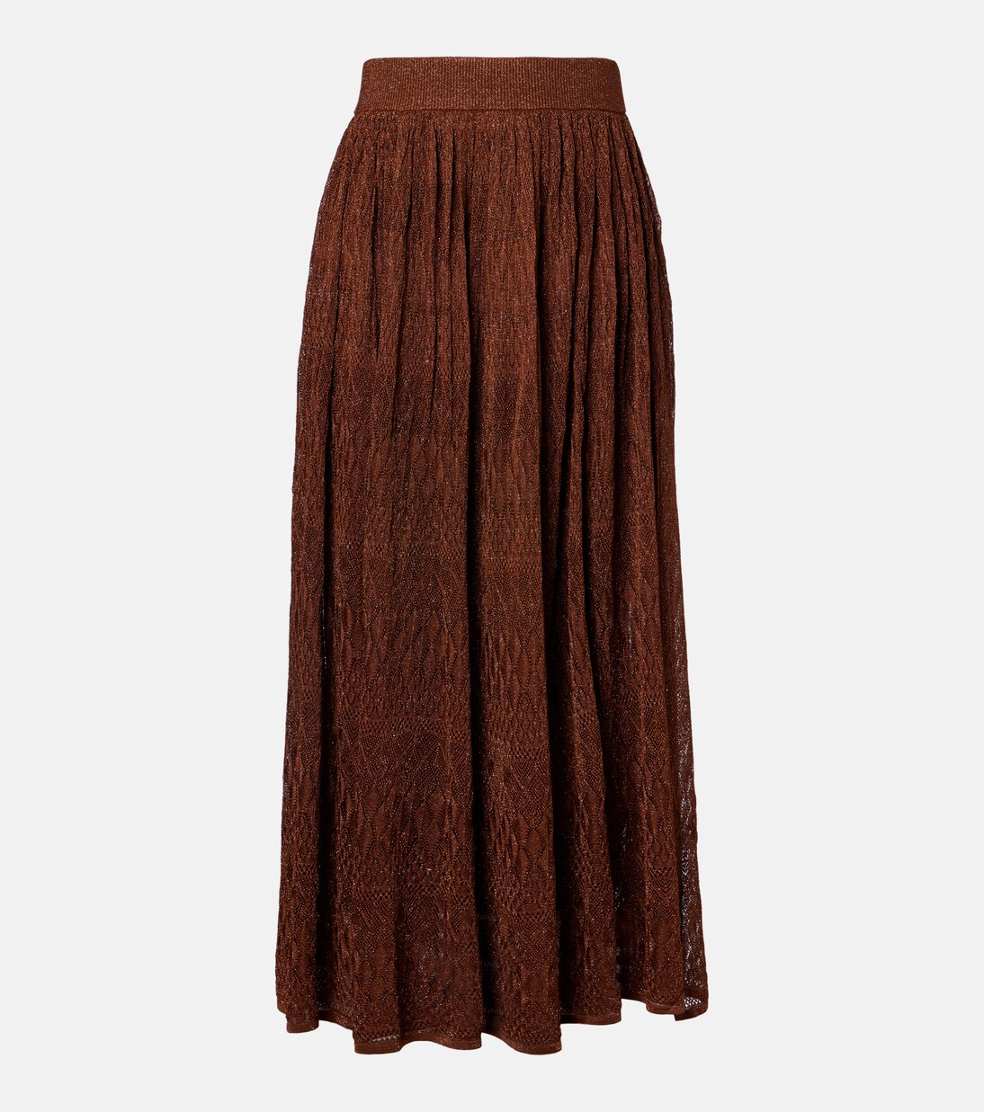 Falda midi Awaken de encaje de lamé | Zimmermann