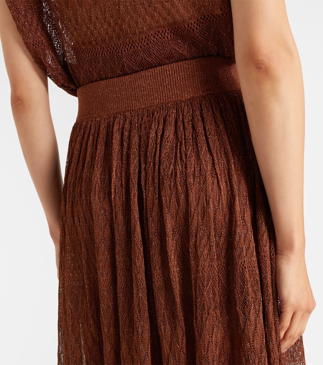 Falda midi Awaken de encaje de lamé | Zimmermann