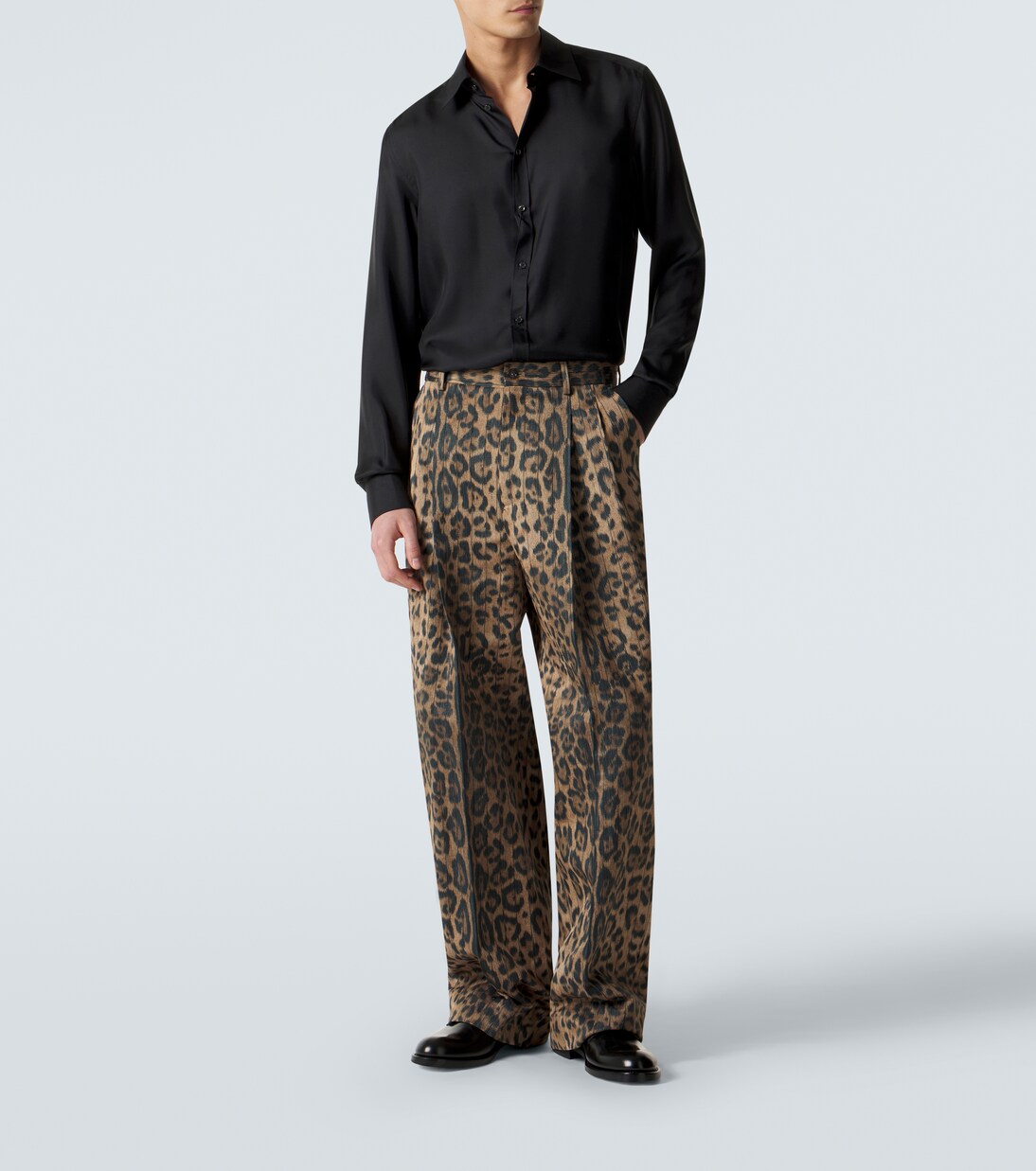 Cotton-blend straight pants | Dolce&Gabbana