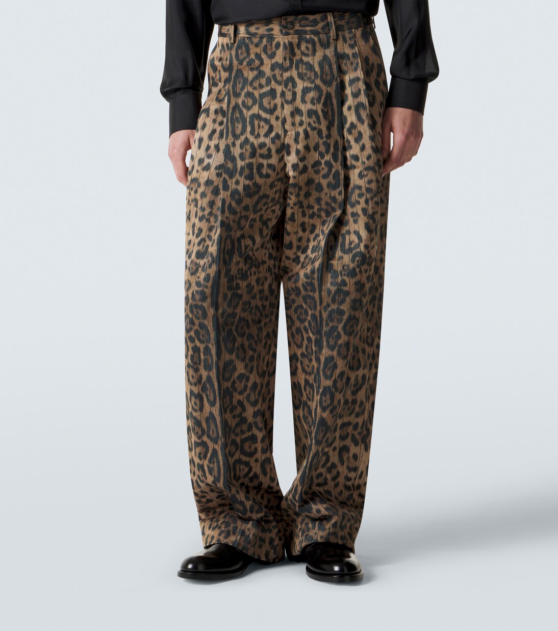 Cotton-blend straight pants | Dolce&Gabbana