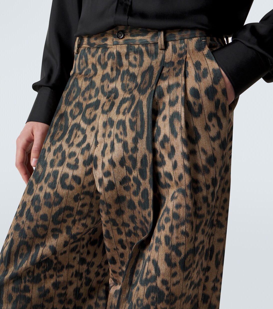 Cotton-blend straight pants | Dolce&Gabbana
