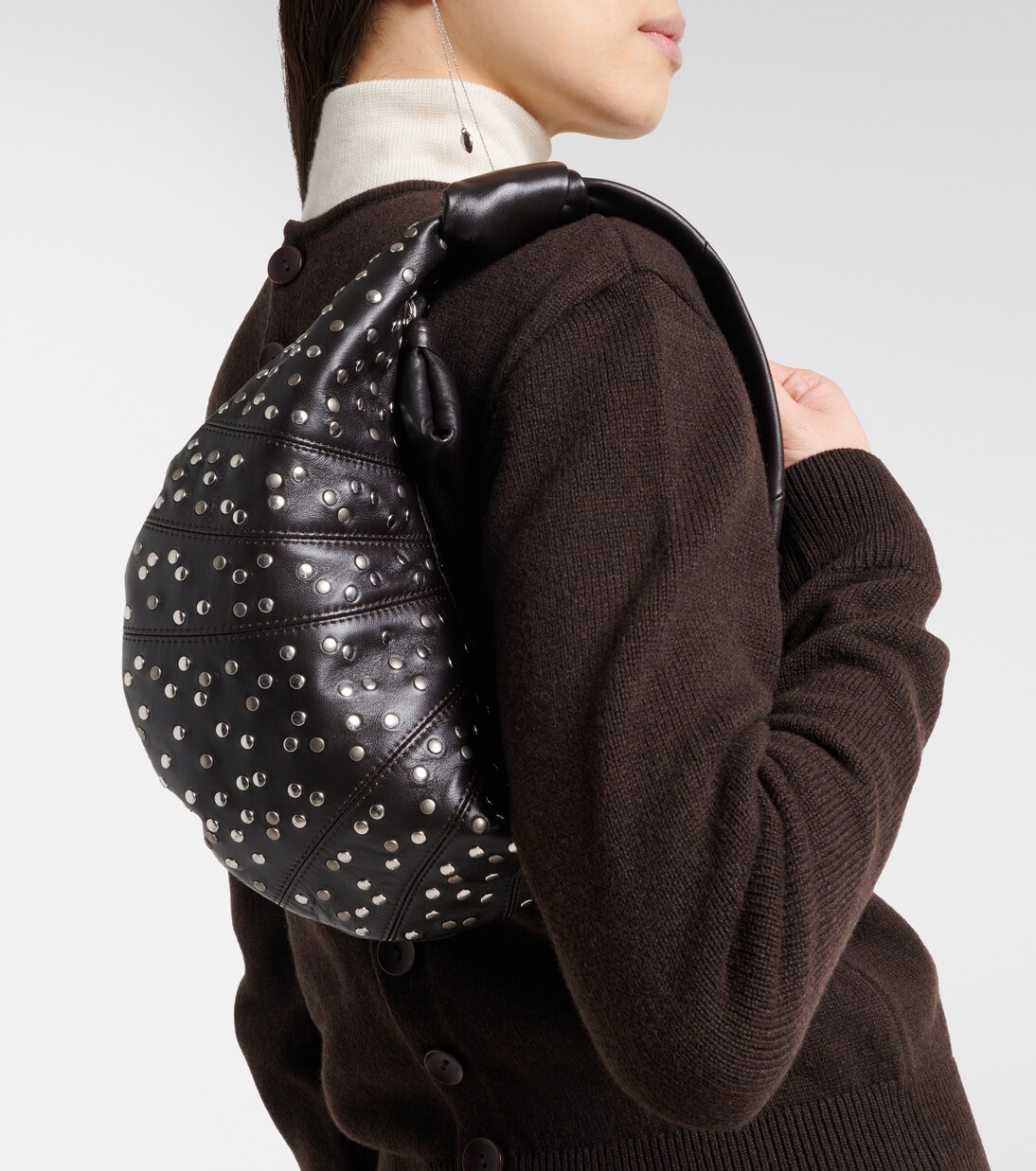 Schultertasche Croissant Large aus Leder | Lemaire