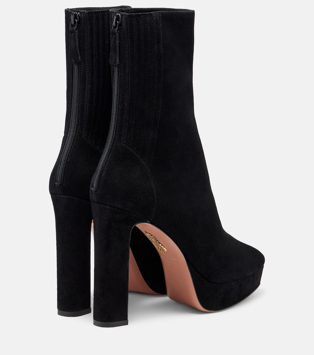 Martine 110 suede platform ankle boots | Aquazzura