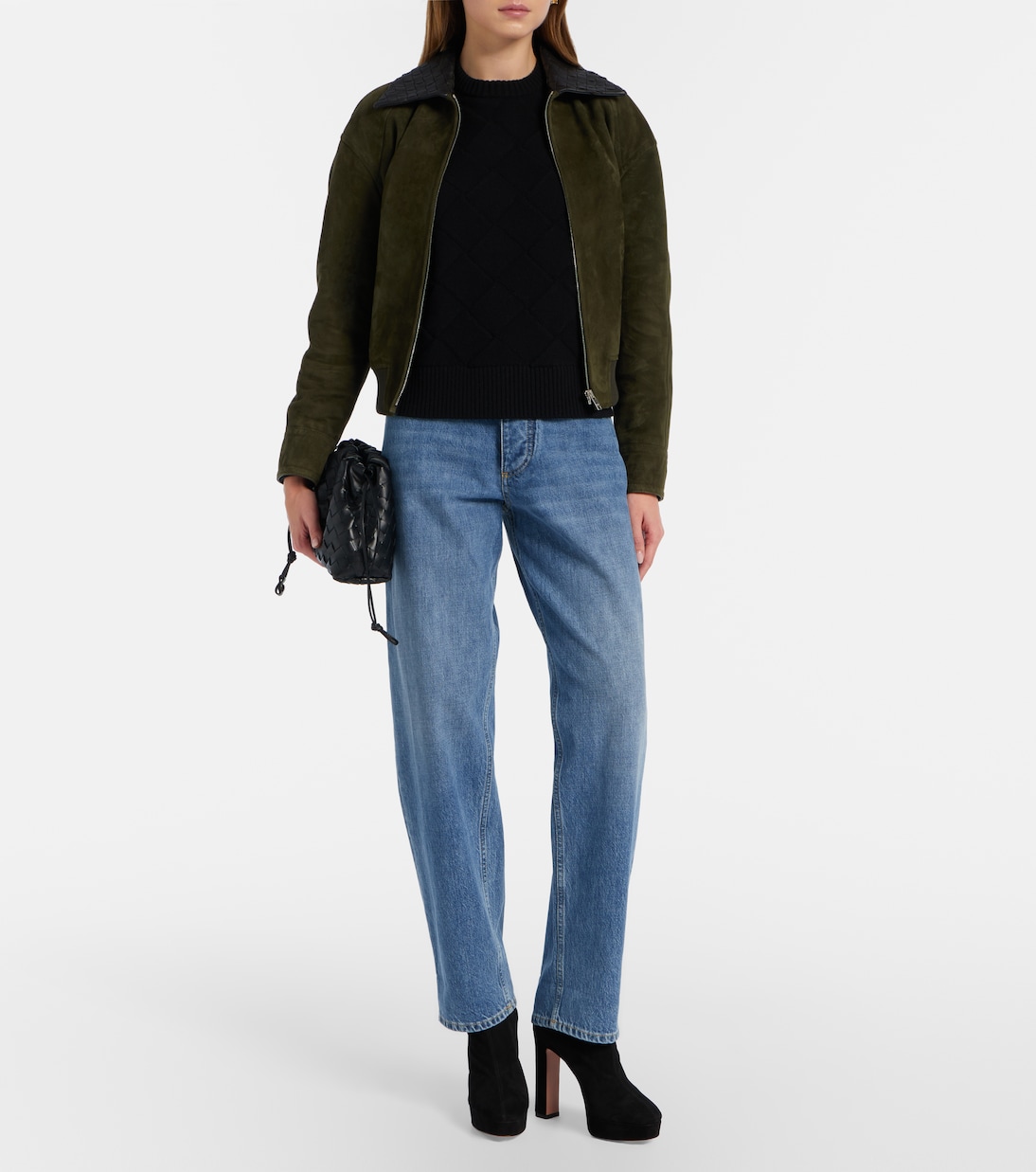 Martine 110 suede platform ankle boots | Aquazzura