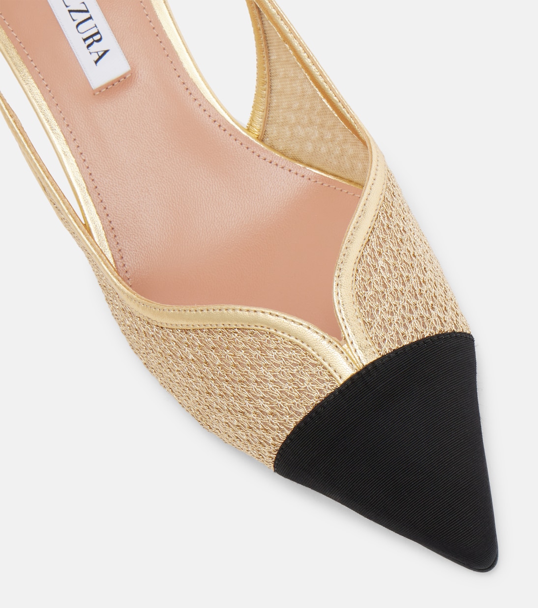 Gia 50 mesh slingback pumps | Aquazzura