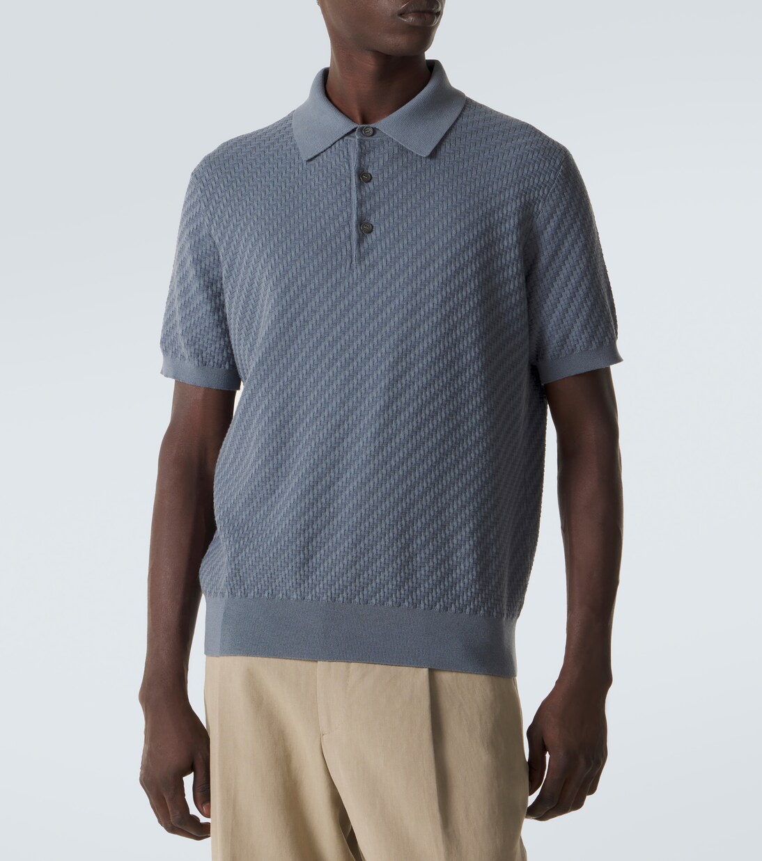 Cotton, silk, and cashmere polo shirt | Brioni