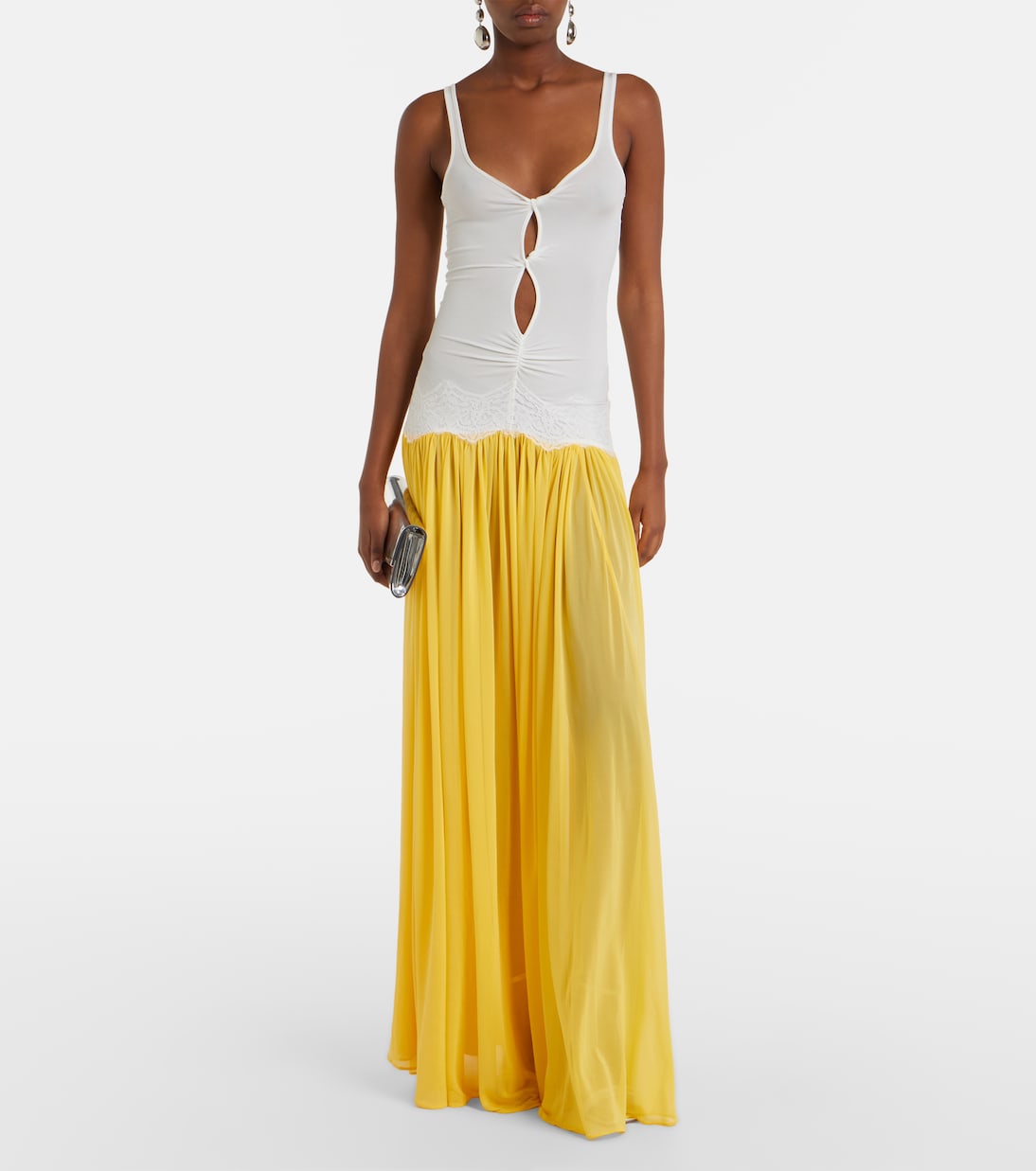 Maxikleid Verner aus Jersey mit Spitze | Christopher Esber